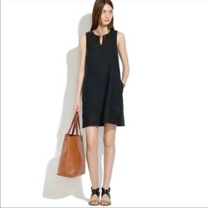 Madewell Stitch Mosaic Short Black Summer Dress